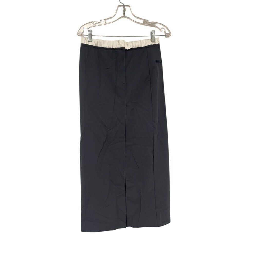 Zara Womens Midi Skirt Straight Size XS Gray Double boxer Waist 5427/401 NWT